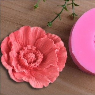 Yu Meiren Azalea Candle Flower Soap Fold Sugar Silicone Mold Rose diy Cake Dried Pace Mold