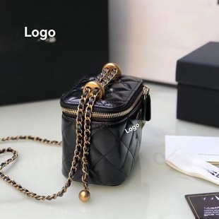 Mini Lipstick Small Bag Women's Transfer Beads Chanel Style Box Bag Diamond Plaid Chain Crossbody Bag All-match Decorative Waist Bag
