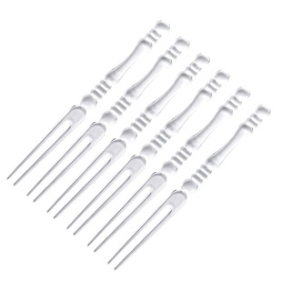 Bamboo fork one-time thickened and hard fruit fork cake fork two-section fork fruit needle plastic fruit sign foot postage