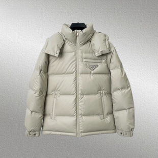 Winter 24 Sense Down Jacket Classic Hooded Triangle Label Casual Wash-free Fashion Thickened Warm Jacket in stock