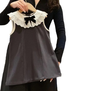 College style girls dress 2024 summer children's clothing female Korean children's female baby vest skirt L55106