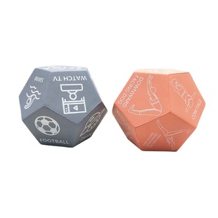 Pu12 Face Pattern Dice Pu Game Dice Fitness Action Dice Foam Dice Custom Artwork Dice