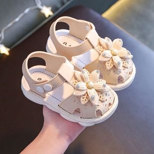 Girls Sandals New Baotou Summer Baby Baby 0-3 Years Old Non-slip Soft Bottom Home Wear Kidsren's Toddler Shoes
