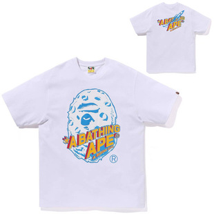 Tide BAPE Классическая акула с коротким рукавом голова обезьяны камуфляжный мультяшный принт футболка мужская пара женская половина рукава короткий T