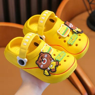 EVA Ultra-light Boys and Girls Infant Non-slip Soft Sole Cave Shoes Children Toe Sandals Indoor Anti-collision Sandals