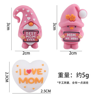 New Cartoon Silicone Mother's Day Beaded Small Accessories Creative DIY Beaded Pen Bracelet Keychain Accessories Accessories