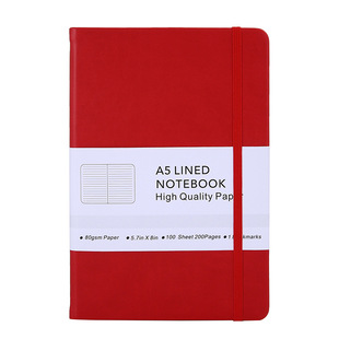 Amazon's Best-Selling Leather Strap Notebook Leather Cover Hardcover Hard-Sided Elastic Band Notepad with Printable Logo