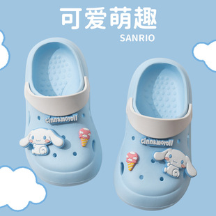 Новые тапочки Sanrio, детская обувь с дырками, летняя Бытовая детская обувь на мягкой подошве для девочек, нескользящая оптовая продажа
