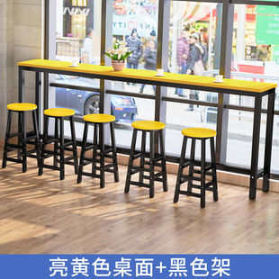 Wall Bar Table Milk Tea Shop Table and Chair Combination Simple Household High-foot Table Living Room Balcony Small Bar Long Table