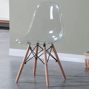 Transparent Acrylic Crystal Chair Simple Fashion Backrest Leisure Dining Chair Wholesale Cafe Milk Tea Shop Bar Chair