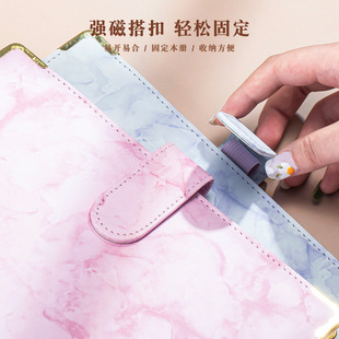 Marbling leather A5 Journal leather Budget Binder A6 loose-leaf notebook shell wholesale loose-leaf notebook