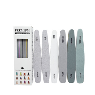 Manicure set manicure polishing 6-piece set color box set drop-shaped polishing set nail file sponge polishing strip