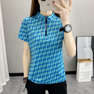 23D886 Ultra-light Elastic Loose Casual Quick-drying T-shirt Women's Running Mountaineering Fitness Dance Sweat-absorbent Breathable Top