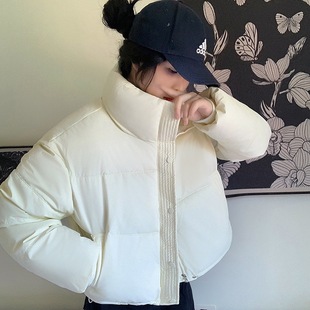 Real Shot New Down Cotton-padded Jacket Women's Winter Short Korean Style Loose Casual Hooded Student's Cotton-padded Coat Bread Coat