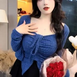 Women's Cardigan with Slip Strap plus size Chubby Chanel Style Dress Women's 2025 Spring New Knitted Top Short Skirt suit