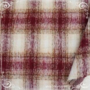 Factory direct supply of men's double-sided hair large plaid cloth autumn and winter clay woven coat coat suit skirt pants and so on