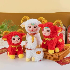 Мягкая игрушка-овечка с колокольчиком брелок для ключей и сумки