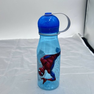 Creative summer student portable water cup plastic water bottle couple Cup leak-proof transparent soda bottle with lid space Cup