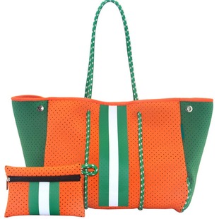 Outdoor Neoprene Shoulder Bag Casual Satchel Women's Bag Perforated Diving Fabric Crossbody Bag Travel Bag Bucket Bag