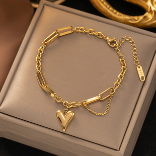 Summer Titanium Steel Color-free Simple Fashion Bracelet Women's Ins Fashion Light Luxury All-match Niche High-end Women's Bracelet
