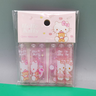 Sanrio Family Kulomi Карандаш для учеников начальной школы Чехол для карандашей Милый мультфильм Высокое значение Цвет Набор ручек в виде сердца для девочек