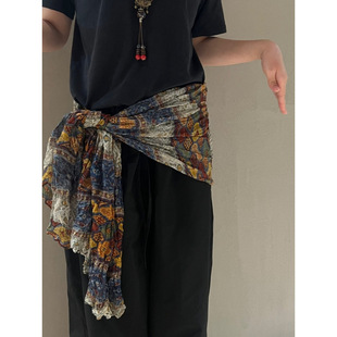 SUANS Jazz Dance Fart Curtain Hip Towel Alien Ethnic Style Shawl Scarf Multifunctional Belt Accessories