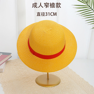 One Piece Fly соломенная шляпа COSPALY аниме одеваются тканые шляпы Летний солнцезащитный крем шляпа