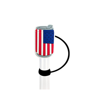 Independence Day Theme Straw Cap 8-10mm Accessories Straw Plug New Detachable Straw Dust Cap Cross Border