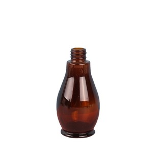 Wholesale single gourd essential oil bottle brown glass sub-bottle 50ml essence lotion bottle spray bottle silk screen logo