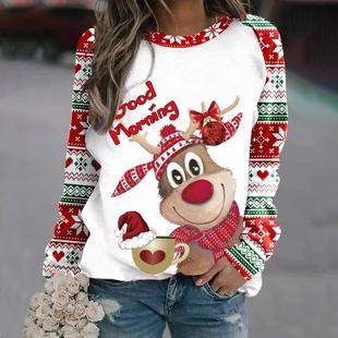 Cross-border 2024 new Amazon European and American fashion casual Joker crew neck sweater broadcast shoulder sleeve WA2