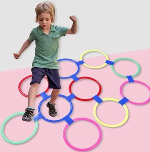 Kindergarten children's hopscotch jumping Plaid jumping circle ring physical fitness agile circle sensory training equipment toy sports