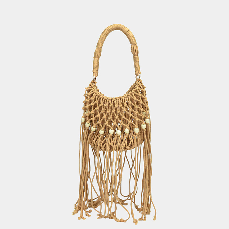 Cross-border large capacity fashionable and versatile exquisite 2026 new summer women's handbag woven bag commuter bucket bag