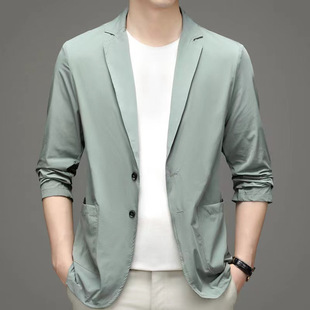 Spring and Summer New Plus Size Sunscreen Light Mature Design Sense Men's Casual Small Suit Lightweight Business Suit Jacket