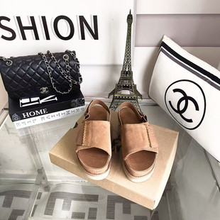 2025 Upgraded New Velcro Thick-Soled Sandals with Buckles, Genuine Leather Outer Wear, Open-Toe Platform Genuine Leather Slippers