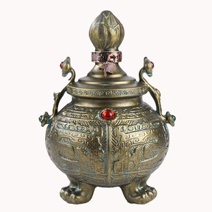 Jingdezhen Antique Ceramic Wine Bottle Imitation Bronzeware 2.5kg Ruyi Ding Sealed Empty Wine Jar 2.5kg Wineware