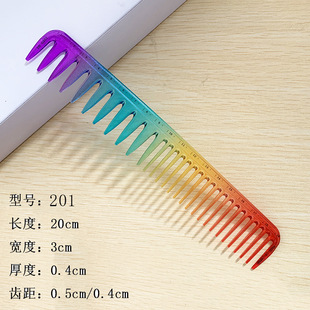 Rainbow hair cut comb hairdresser's comb rainbow comb hair comb comb new color scale comb transparent hair stylist