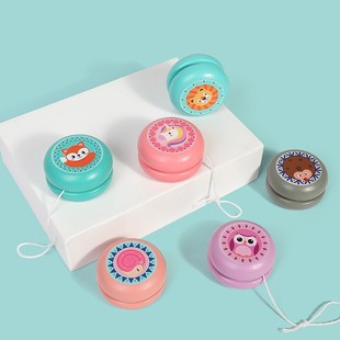 Yo-Yo Children's Wooden Yo-Yo Building Blocks Nostalgic Toys for Boys and Girls Kindergarten Kids