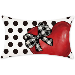 Foreign trade cross-border hot Valentine's Day waist pillowcase love printing waist pillowcase pillow case factory direct sales