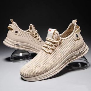 Flying woven men's shoes summer new simple fashion fashion casual shoes cross-border wholesale low-top thin lightweight sneaker