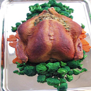 Customized Resin Artificial Food Ornaments Turkey Roast Chicken Model Ornaments Decorative Resin Crafts to Map to Sample