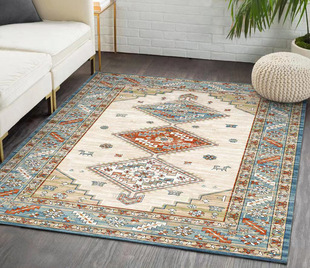 Retro American Style Turkish Carpet Living Room Bedroom European Style Coffee Table Carpet Bohemian Ethnic Style Persian Floor Mat