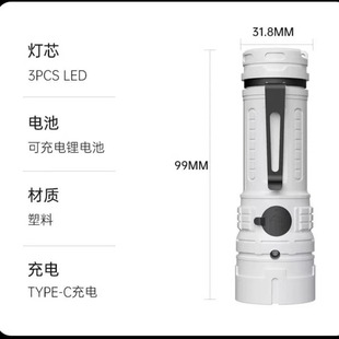 Star warrior cross-border new built-in battery rechargeable lighting flashlight USB strong light flashlight cap lamp key lamp