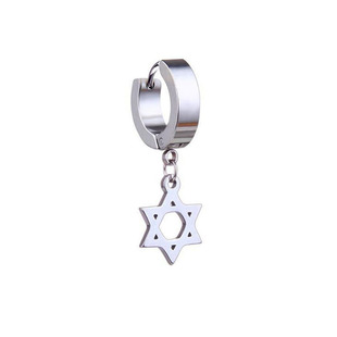 Cross-border Amazon Men's Cross Ear Buckle Fashion Titanium Steel Punk Earrings Stainless Steel Earrings Explosions suit