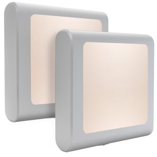 Light-sensitive night light plug-in dimming night light European standard day off night light two pack
