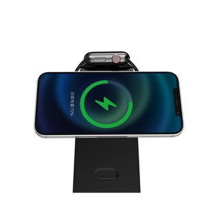 Magnetic suction wireless charger three-in-one wireless charger cross-border explosions multi-function wireless charger [shell material]]