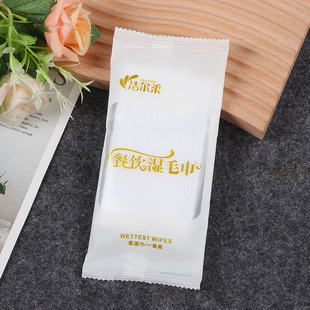 Hotel cleaning disposable wet towel restaurant restaurant portable independent hand cleaning wet towel single piece wholesale