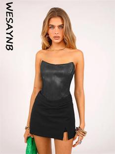 Fashion Sexy Corset Crop Top Tops Vest Women Underwear Black