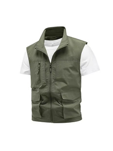 Outdoor vest men's summer multi-pocket plus size spring and autumn men's vest photography fishing vest waistcoat thin