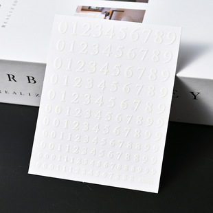 Large and Small Arabic Digital Nail Sticker 9 Color Adhesive Self-adhesive Nail Sticker 3d Laser Simple Wind Nail Sticker