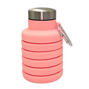 Cross-border explosion silicone water cup portable outdoor sports telescopic cup silicone folding water bottle can add logo